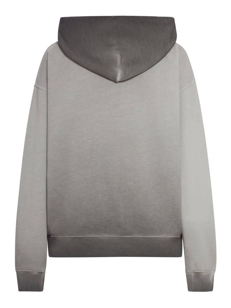 HOODIE IN COTTON WITH DEGRADED EFFECT