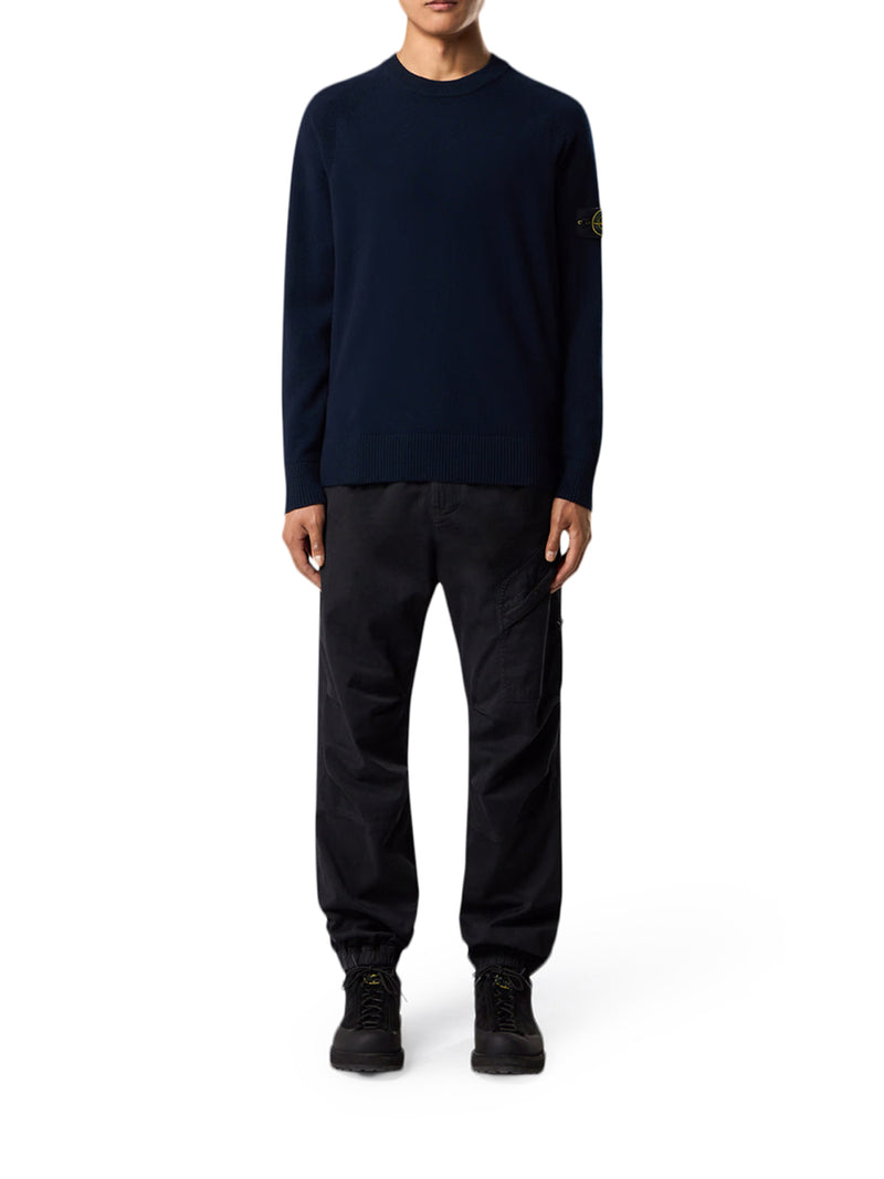 COMPASS LOGO CREW NECK WOOL SWEATER