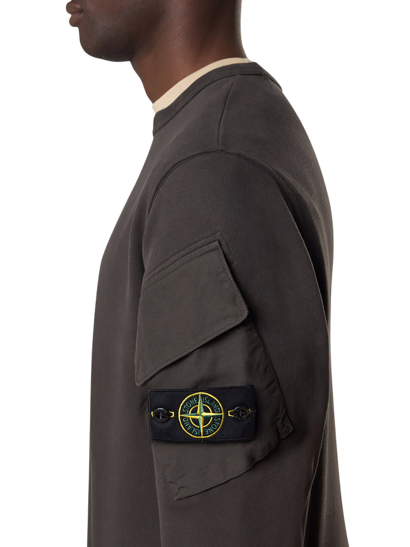COTTON SWEATSHIRT WITH POCKETS ON THE SLEEVES