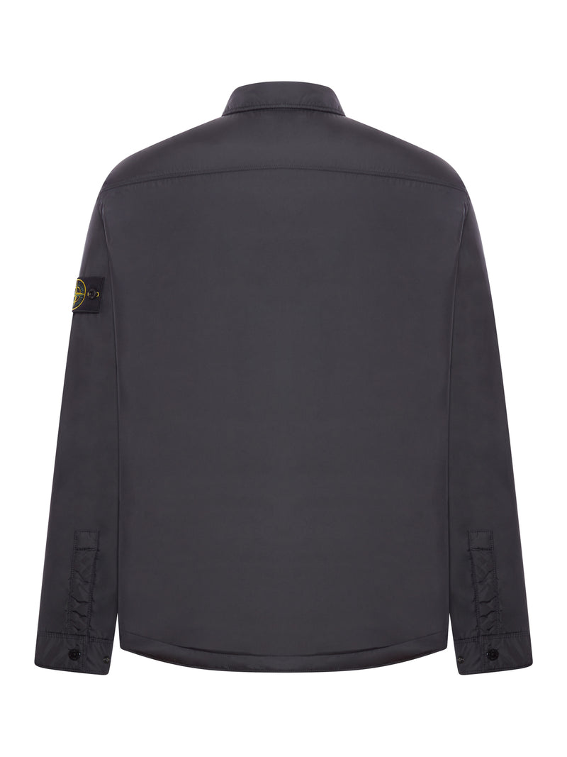 TECHNICAL FABRIC OVERSHIRT WITH STONE ISLAND BADGE