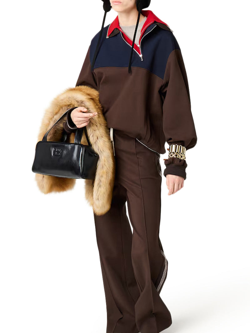 LEATHER TOP HANDLE BAG