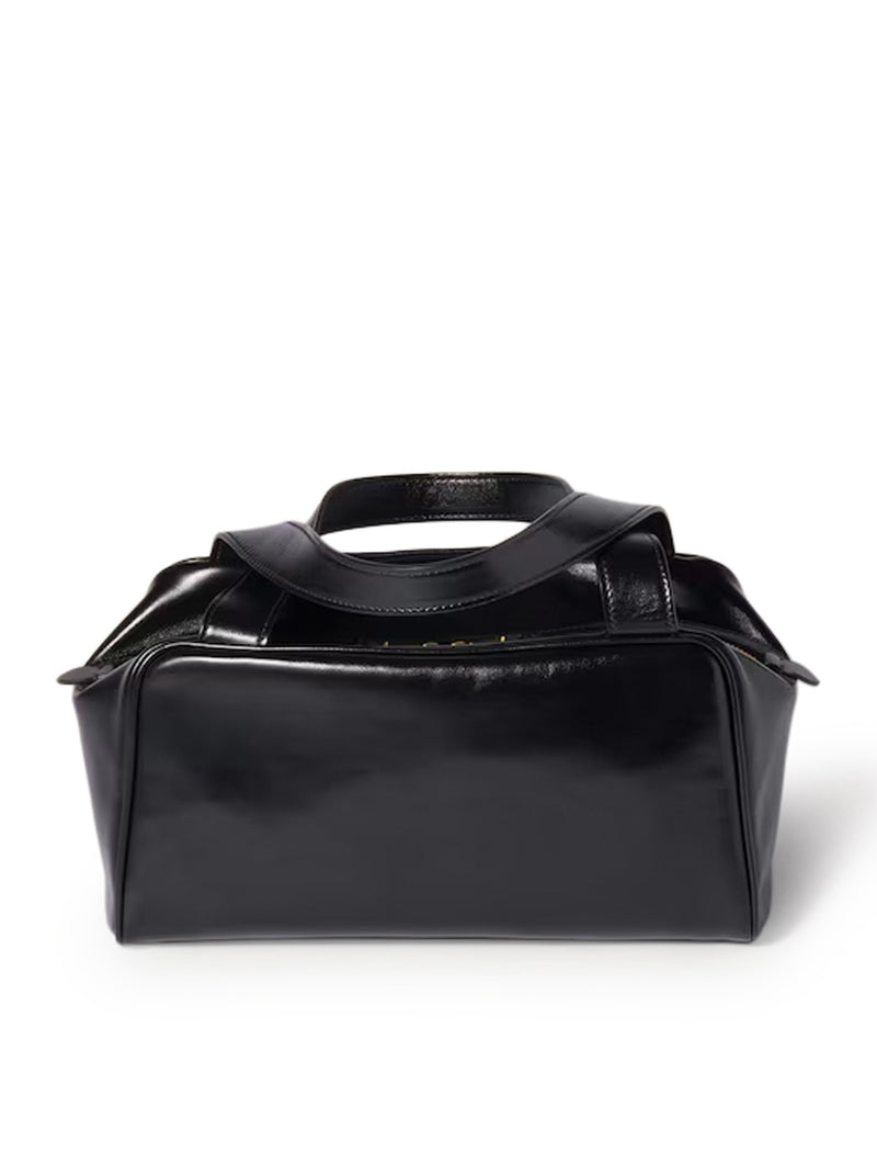 LEATHER TOP HANDLE BAG