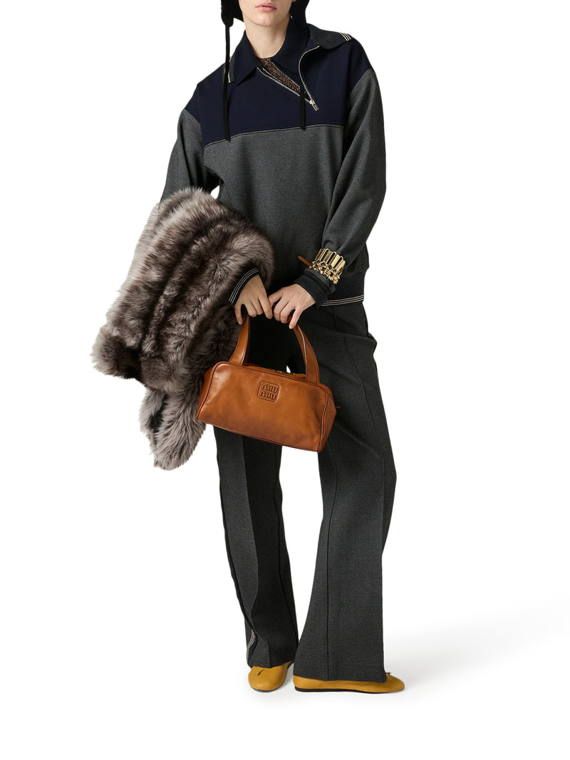 LEATHER TOP HANDLE BAG