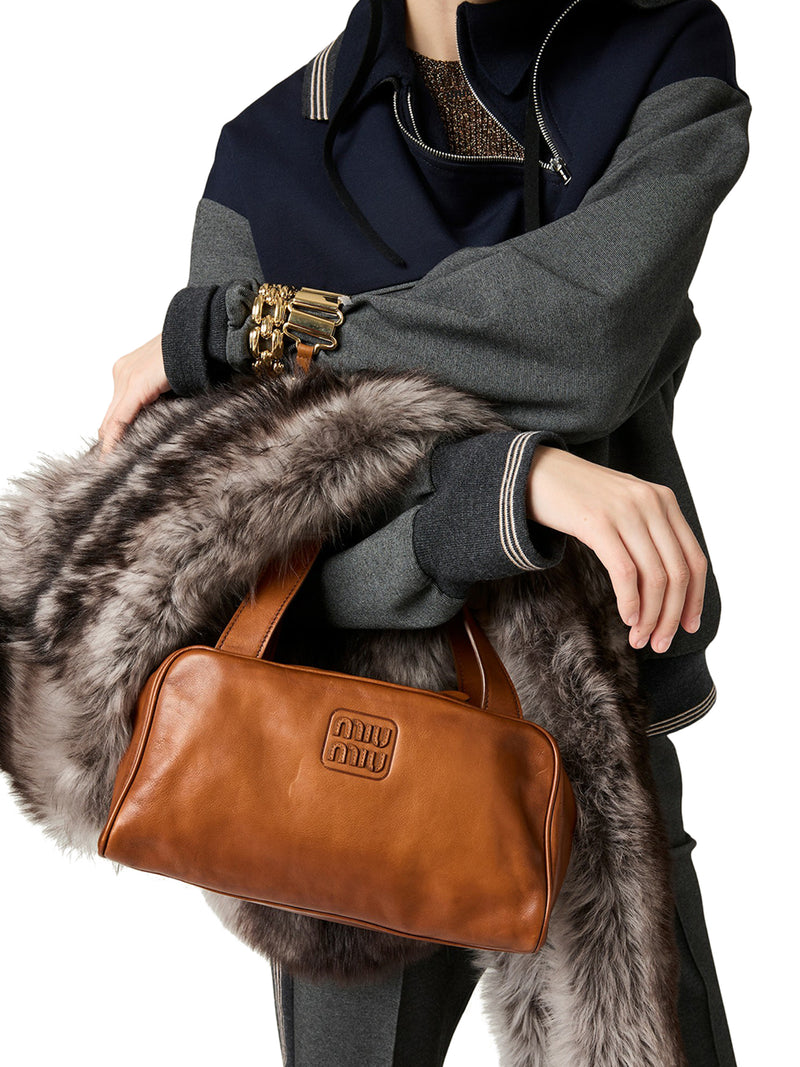 LEATHER TOP HANDLE BAG