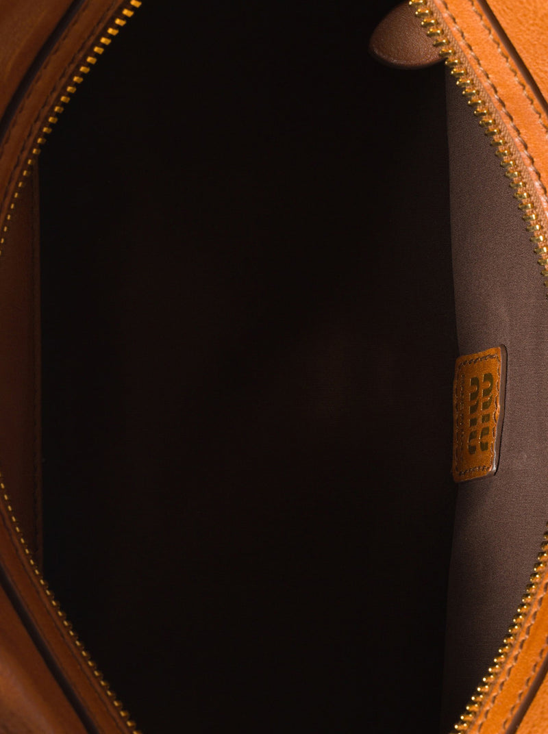 LEATHER TOP HANDLE BAG