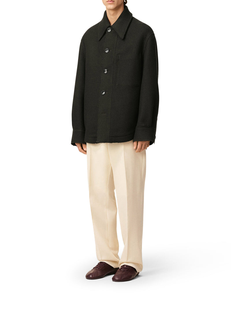 WOOL GABARDINE OVERSHIRT