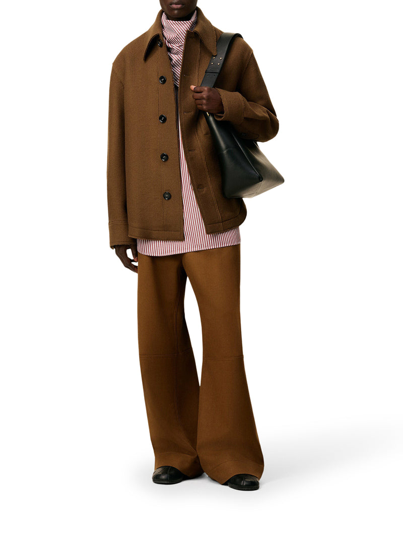 WOOL GABARDINE OVERSHIRT