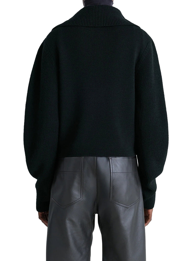 WOOL ZIP-UP SWEATER