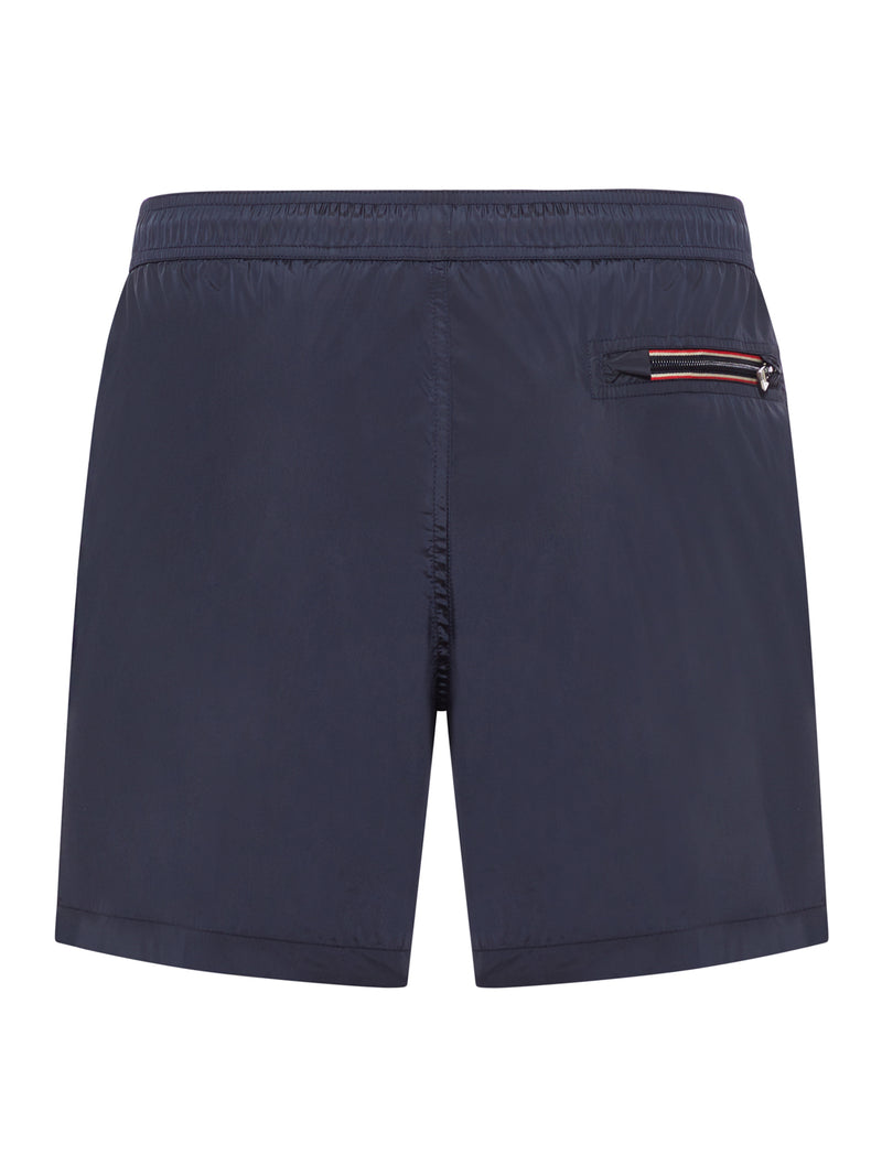 SWIM SHORTS WITH LOGO PATCH