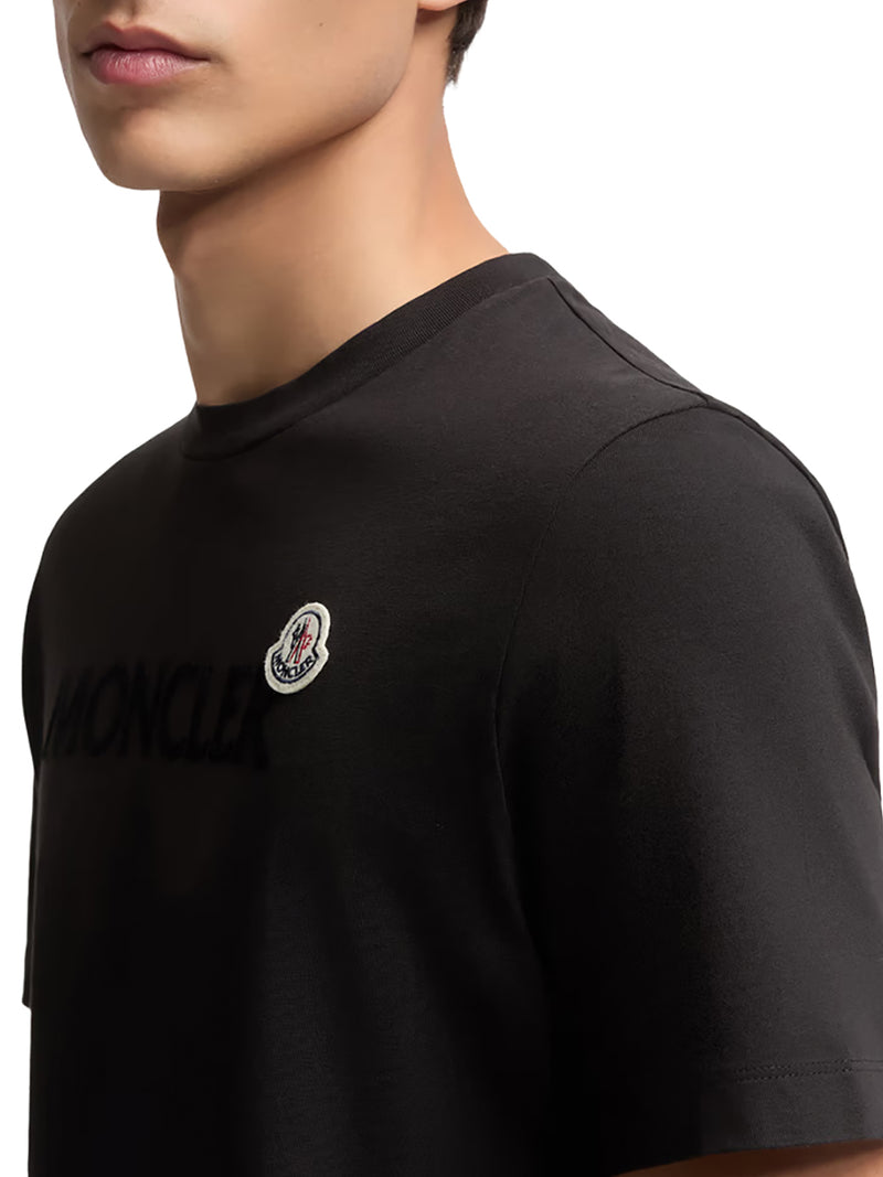 COTTON FLOCKED LOGO T-SHIRT