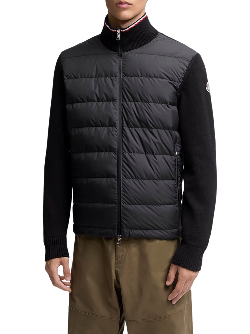 COTTON PADDED CARDIGAN WITH ZIP