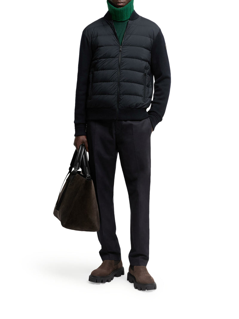 WOOL PADDED CARDIGAN WITH ZIP