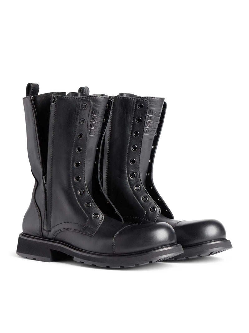 LACE-UP BOOT IN SOFT CALF LEATHER