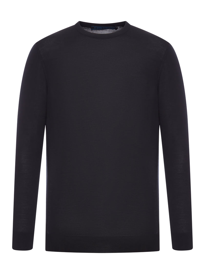 CREWNECK SWEATER IN 14 MICRON WOOL