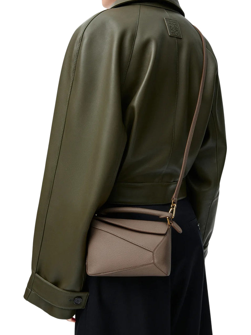 PUZZLE EDGE MINI BAG IN GRENADE LEATHER