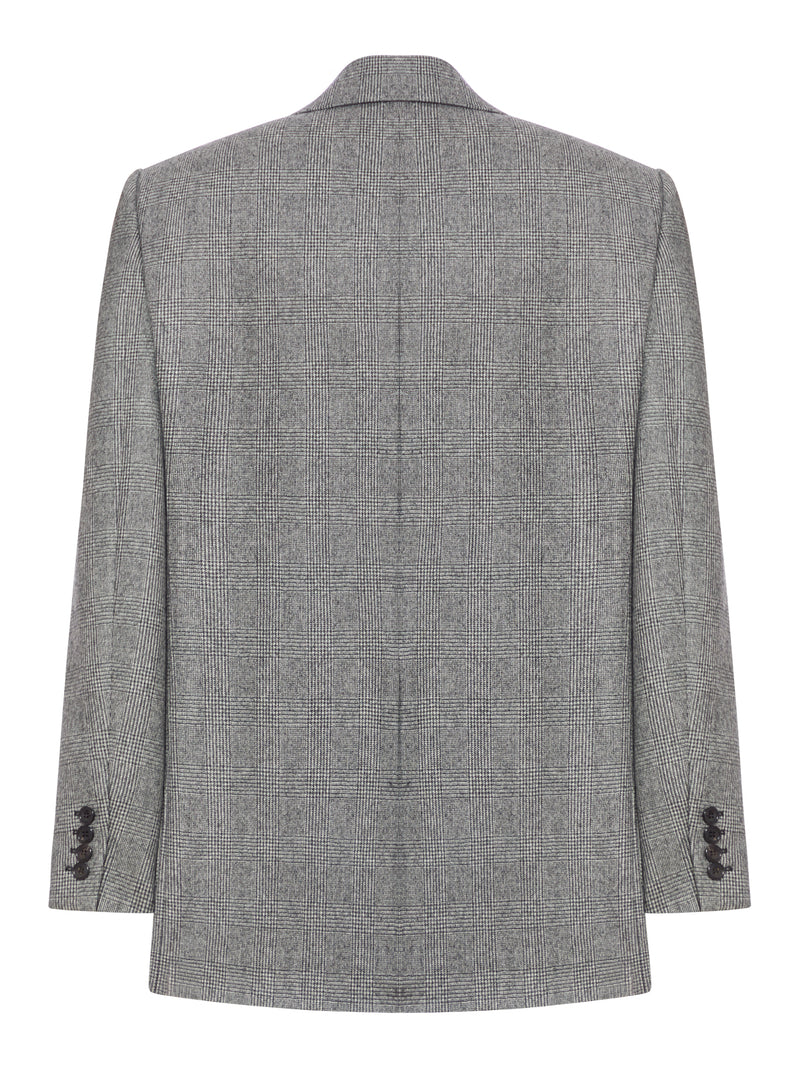 PRINCE OF WALES WOOL FLANNEL JACKET