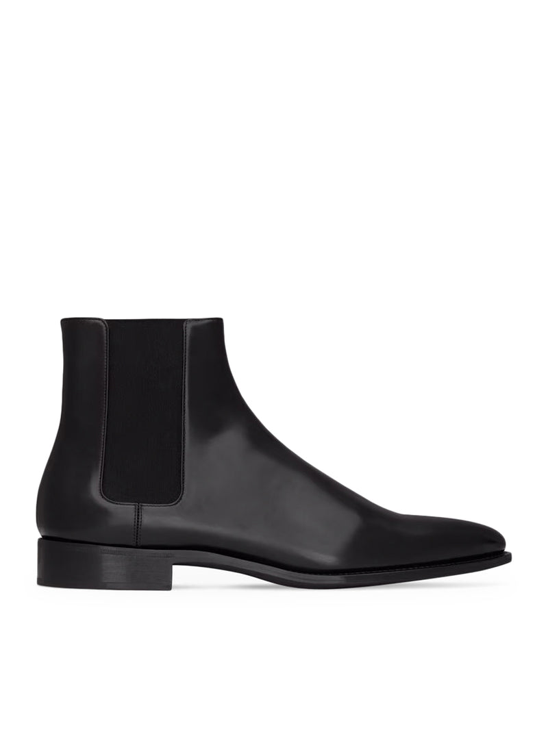 ADRIEN BOX LEATHER CHELSEA BOOTS