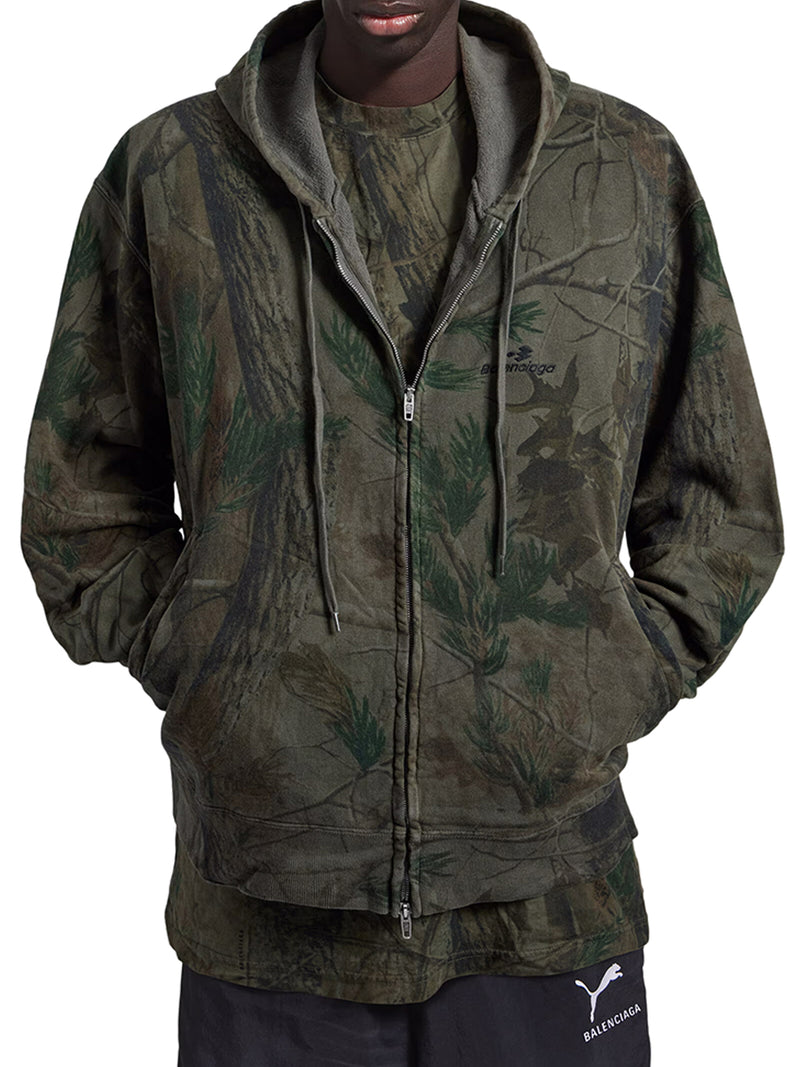 DIAMOND B OVERSIZED ZIP HOODIE