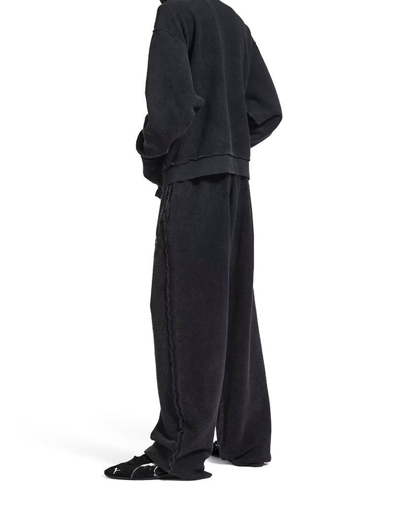 3B SPORTS ICON INSIDE-OUT ZIP-UP SWEATSHIRT IN FADED BLACK