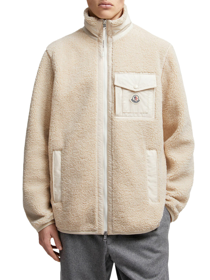 TEDDY-EFFECT FLEECE SWEATSHIRT WITH ZIP AND POCKET