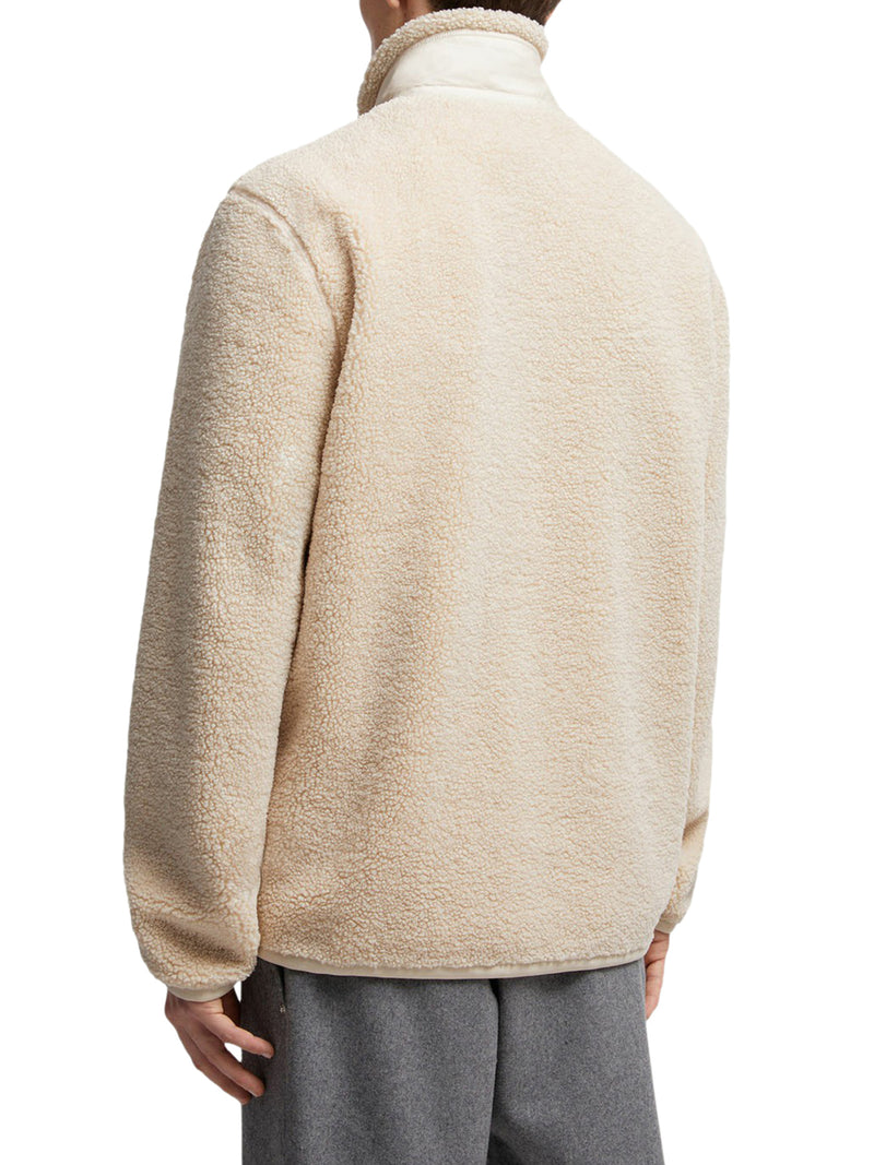 TEDDY-EFFECT FLEECE SWEATSHIRT WITH ZIP AND POCKET