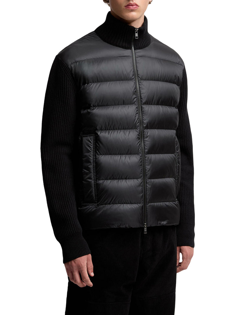 WOOL AND CASHMERE PADDED CARDIGAN WITH ZIP