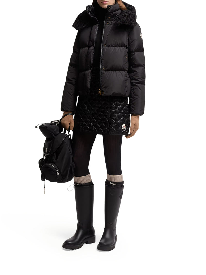 PADDED MINI SKIRT WITH CHECKED QUILTING