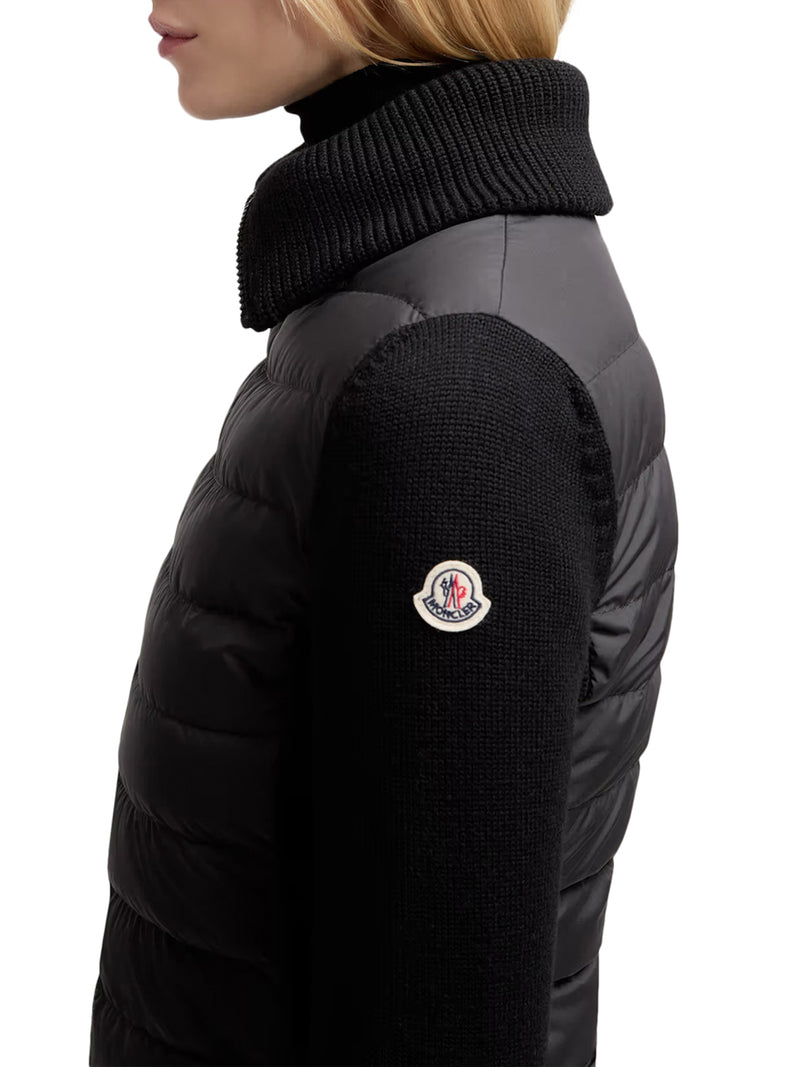 WOOL PADDED CARDIGAN WITH ZIP