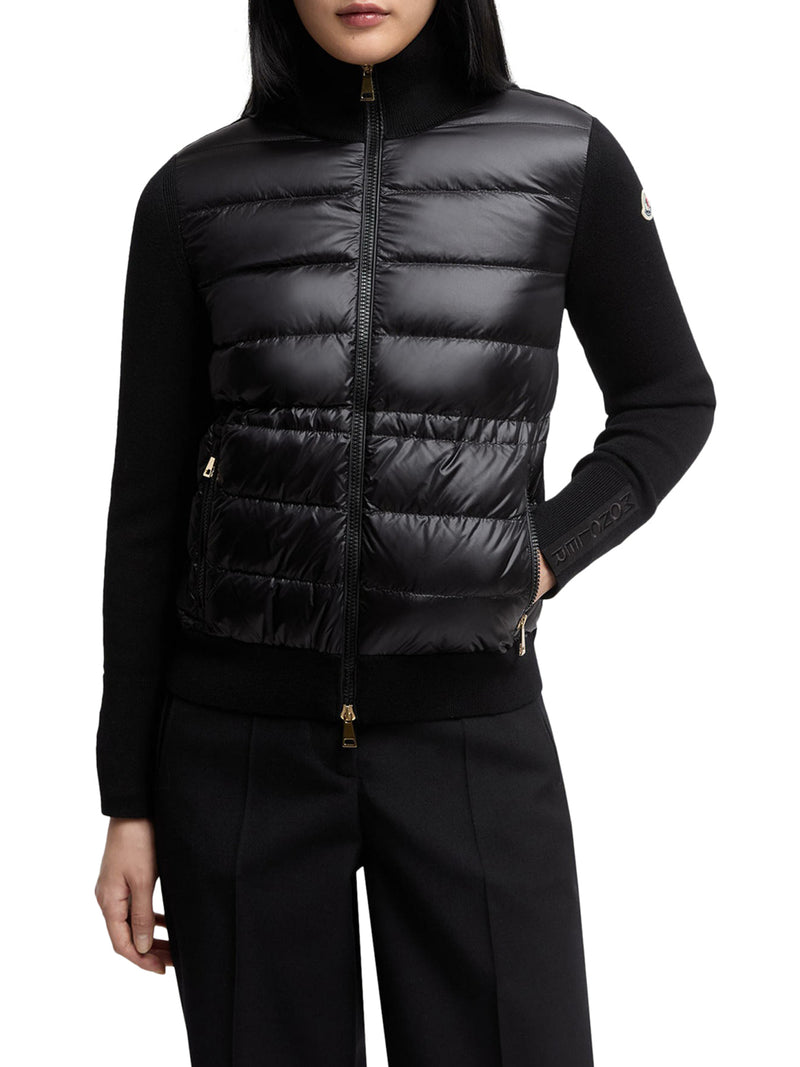 WOOL PADDED CARDIGAN WITH ZIP