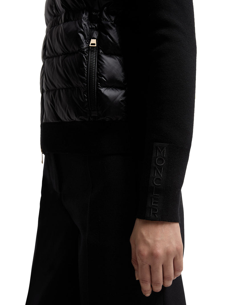 WOOL PADDED CARDIGAN WITH ZIP