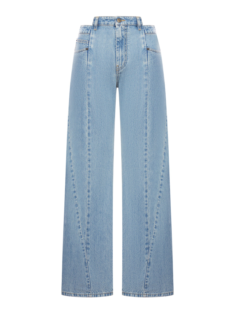 DENIM JEANS WITH CUT-OUT DETAIL