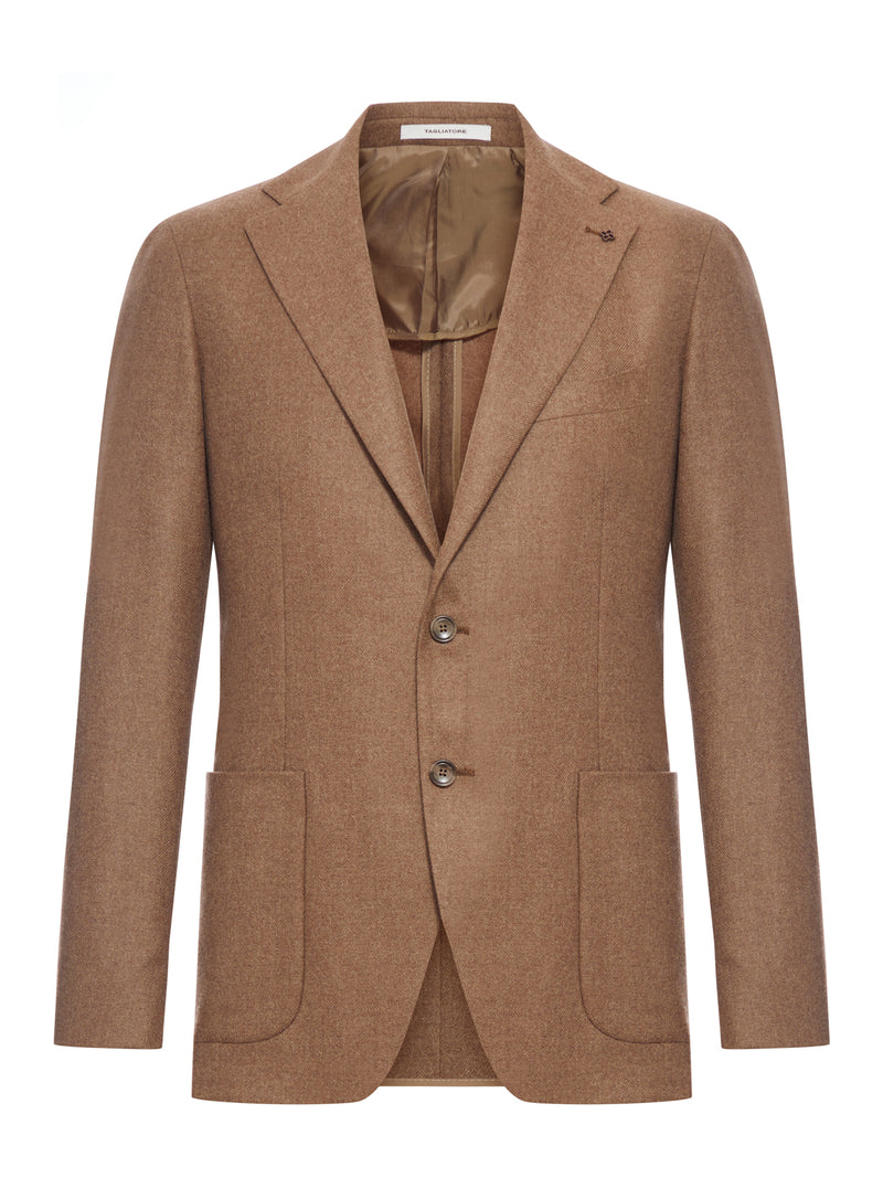 TAILORED SINGLE-BREASTED JACKET IN FAVOLA LORO PIANA