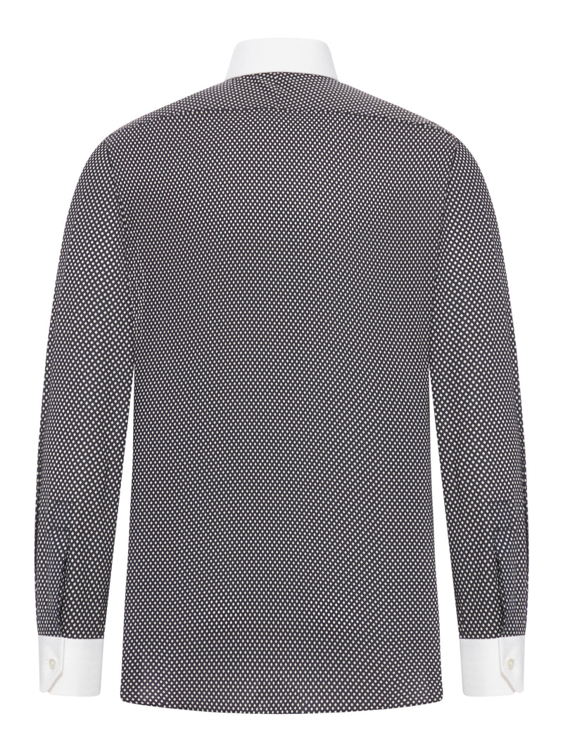 COTTON PRINTED DIAMOND CLASSIC FIT SHIRT
