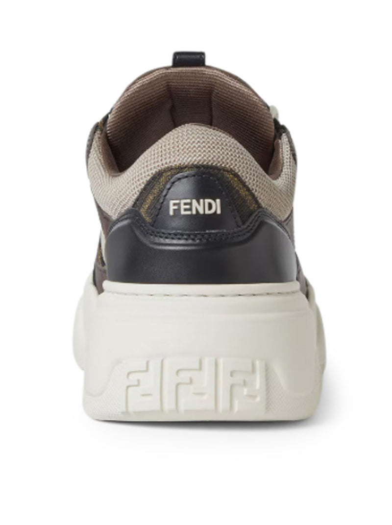 FENDI FORCE LEATHER SNEAKERS