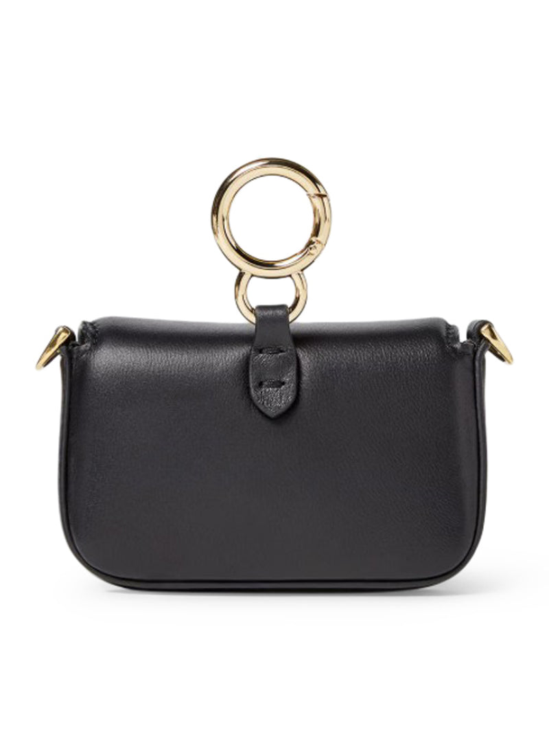 NANO BAGUETTE CHARM IN BLACK NAPPA