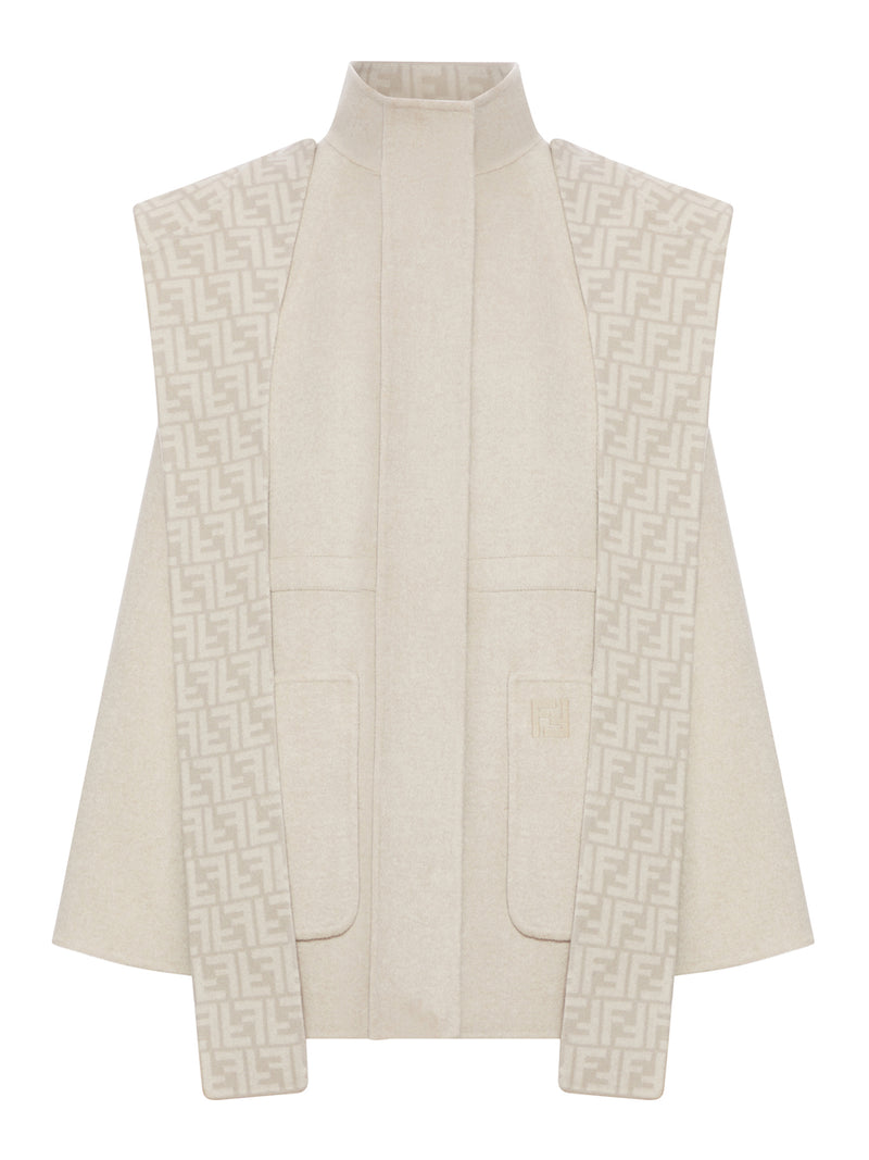 BEIGE WOOL PARKA BLOUSON