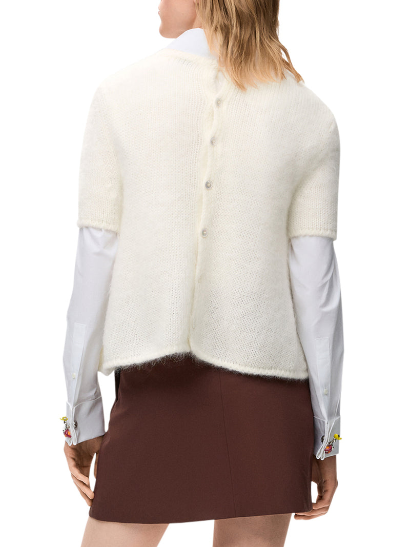 MOHAIR BLEND SHORT-SLEEVED SWEATER