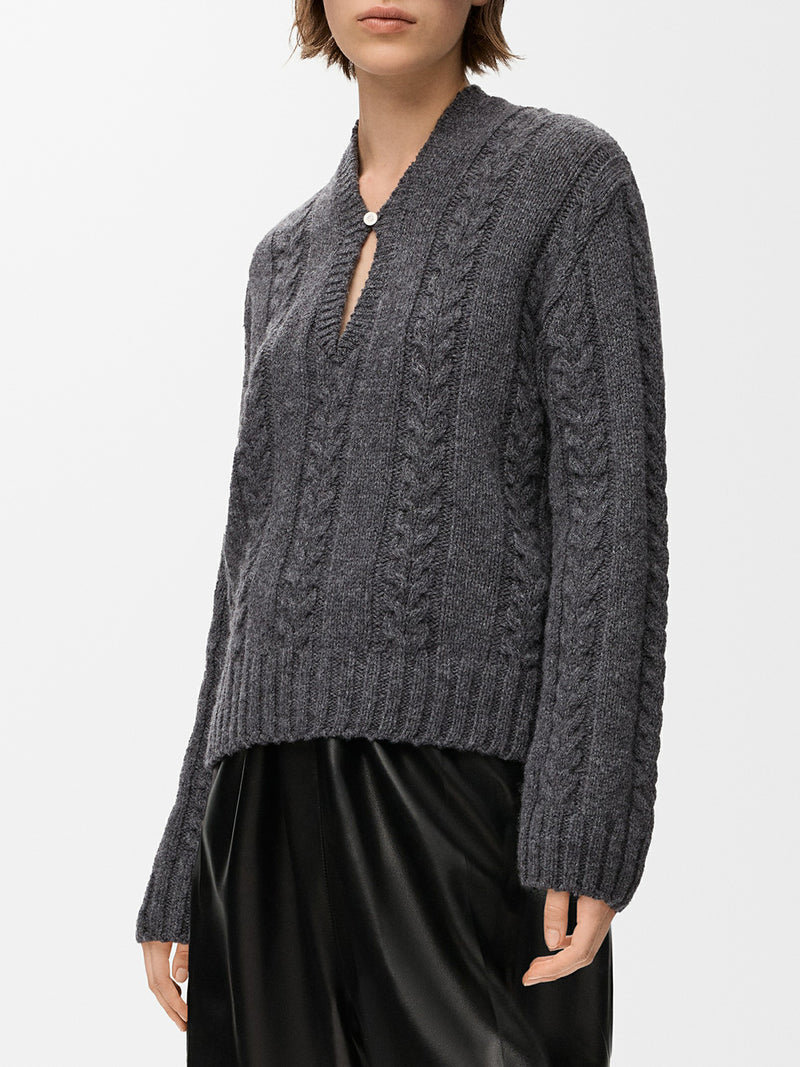 SWEATER IN TEXTURED MOULINÉ WOOL