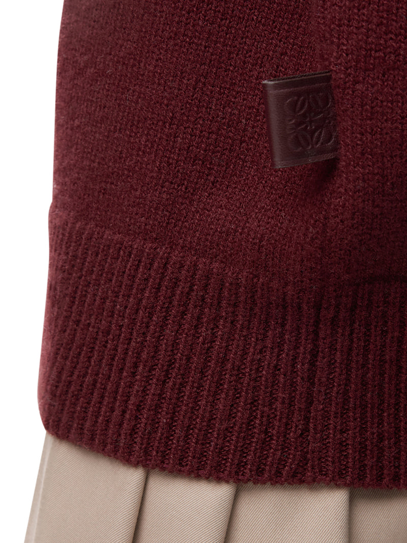 WOOL SWEATER WITH LAYERED CONSTRUCTION