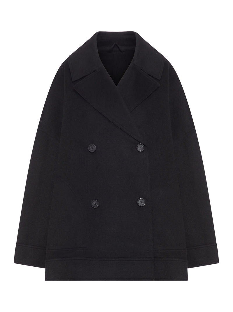 DOUBLE OVERSIZED WOOL BLEND JACKET