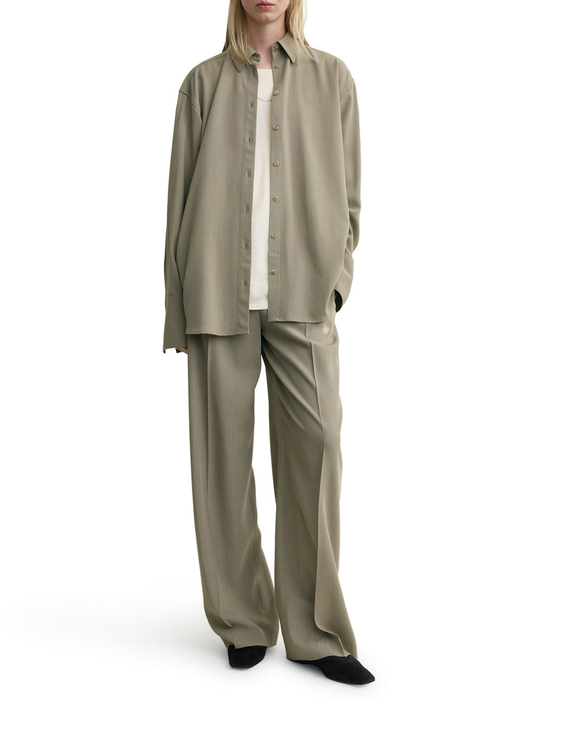 CLASSIC WOOL BLEND TUXEDO SHIRT