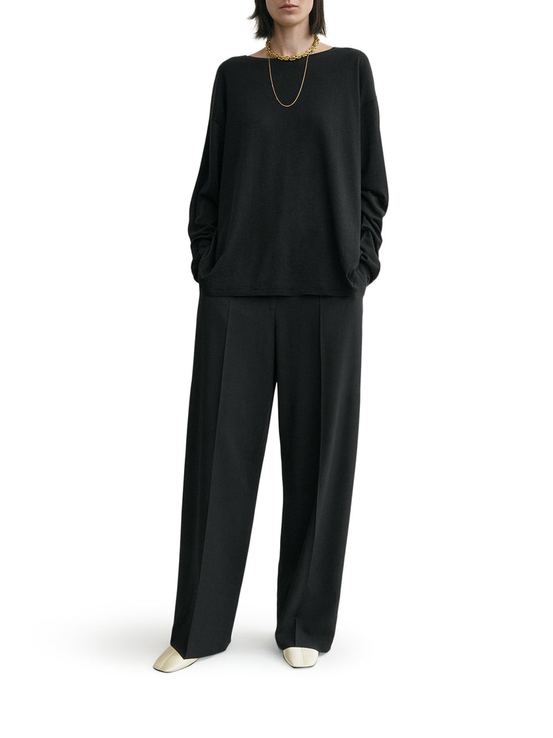 LONGLINE WOOL BLEND SWEATER