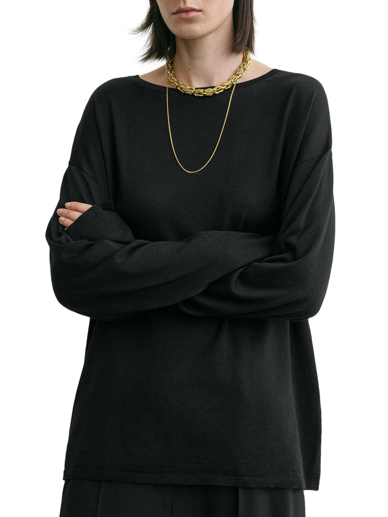 LONGLINE WOOL BLEND SWEATER
