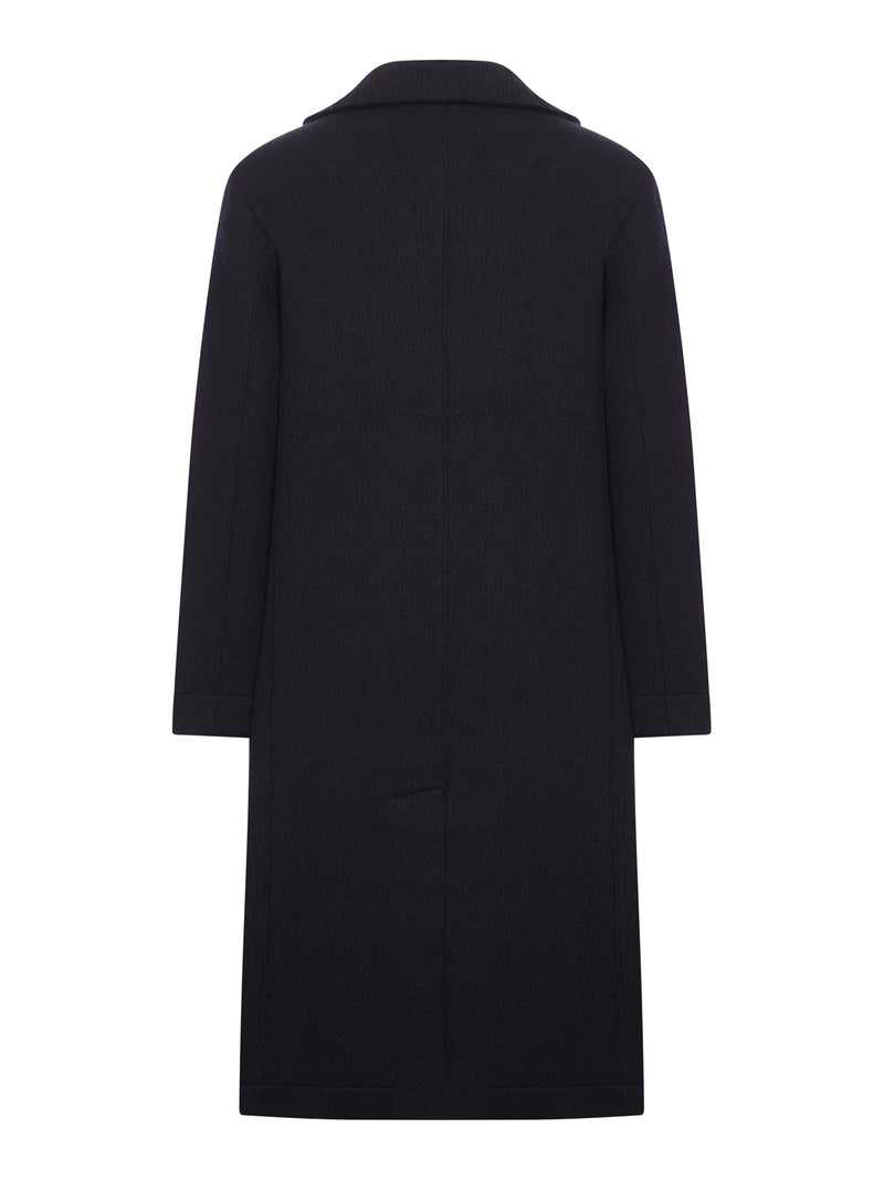 LONG SINGLE-BREASTED WOOL COAT