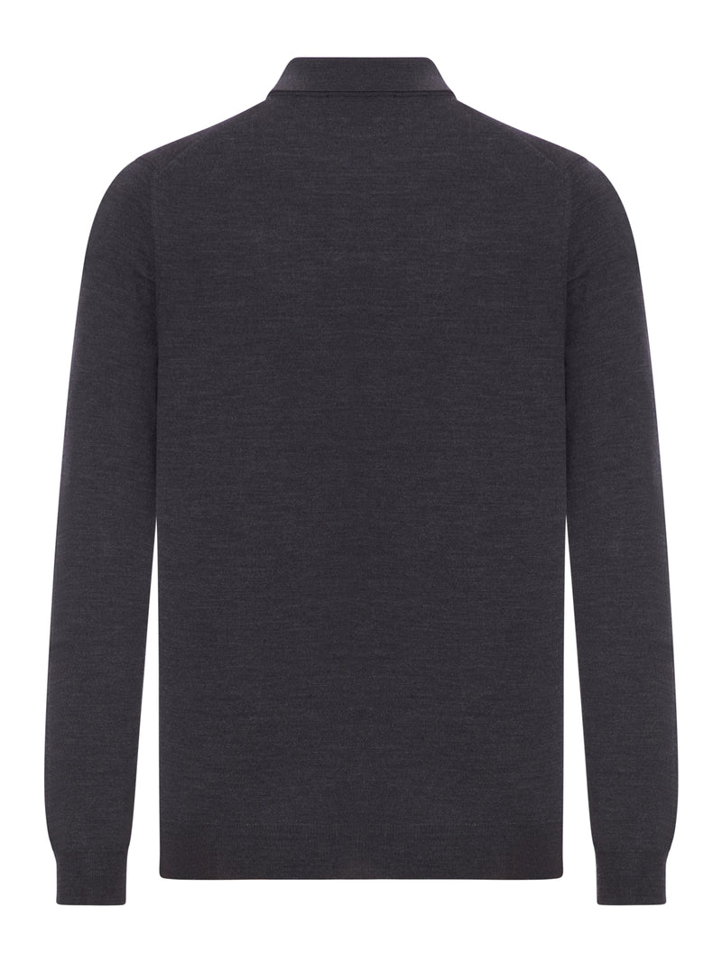 POLO SHIRT IN FINE COMBED WOOL