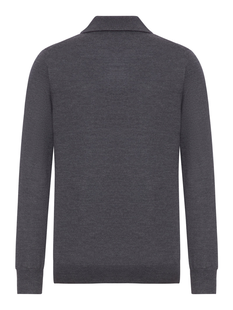 WOOL ZIP-UP POLO