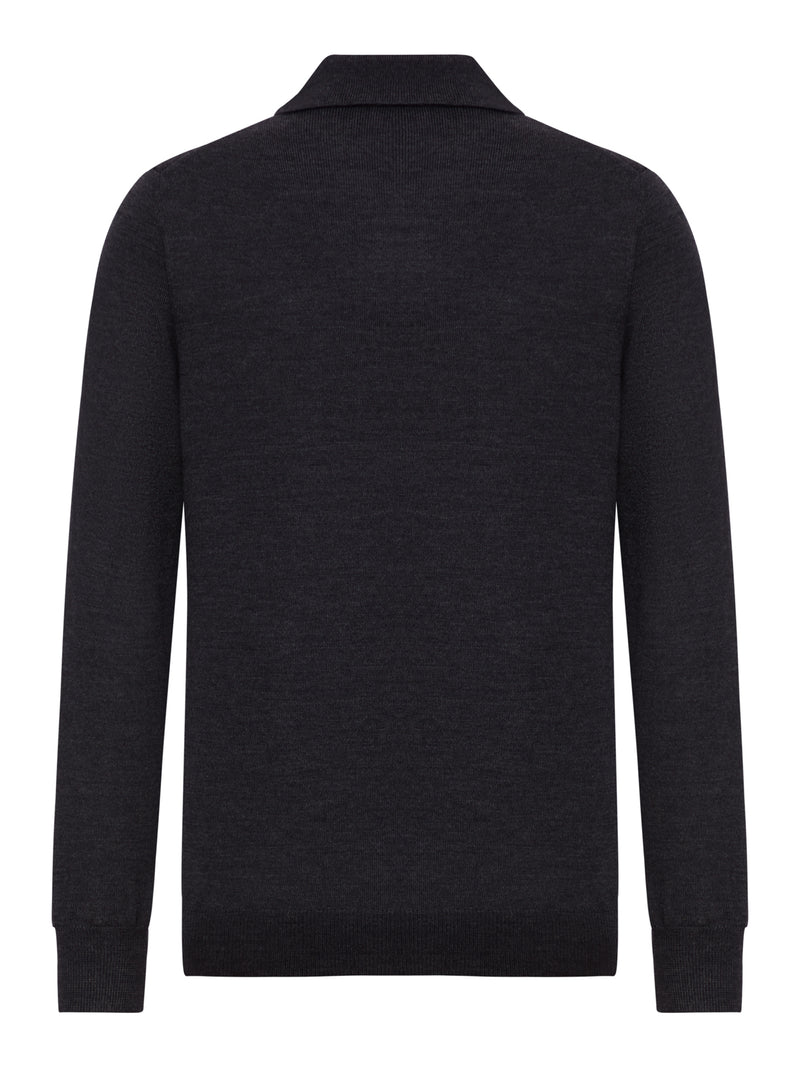 WOOL ZIP-UP POLO