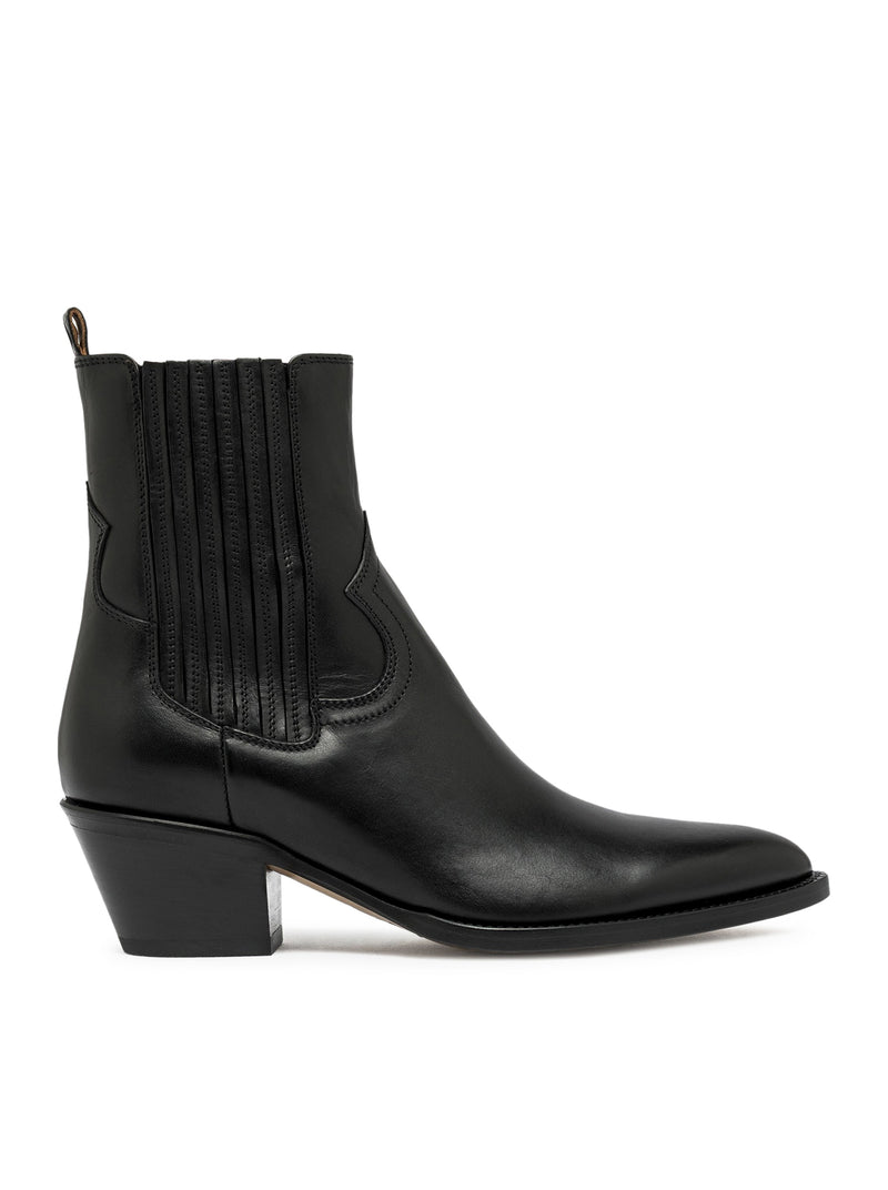 ANNIE ANKLE BOOT IN WAXED LEATHER