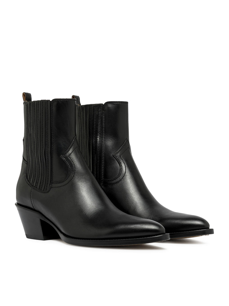 ANNIE ANKLE BOOT IN WAXED LEATHER