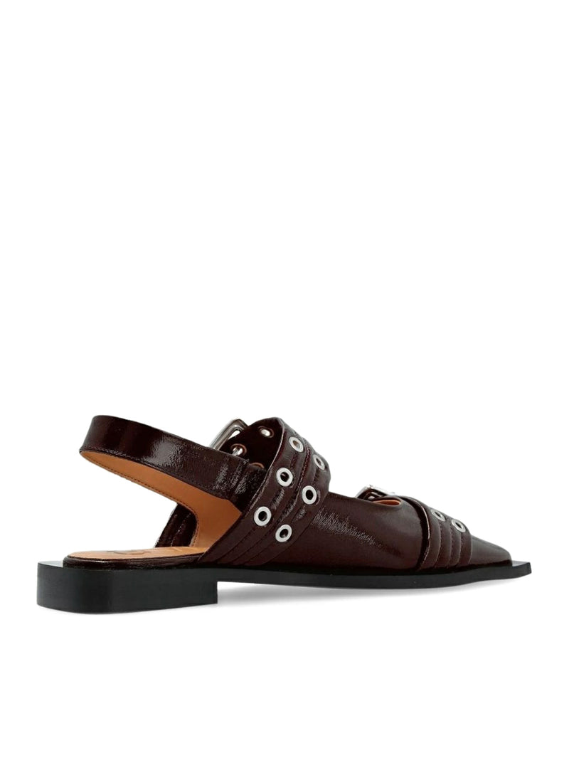 BURGUNDY BALLET FLAT WITH BUCKLE